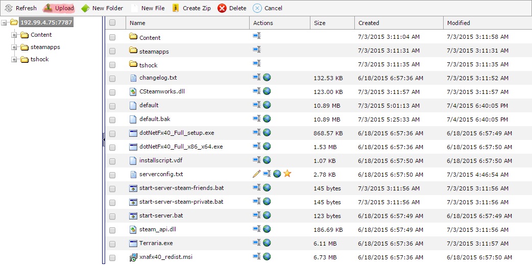 File Manager Upload